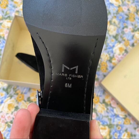 Marc Fisher Yandi Suede Ankle Buckle Boots size 6 - Picture 7 of 8